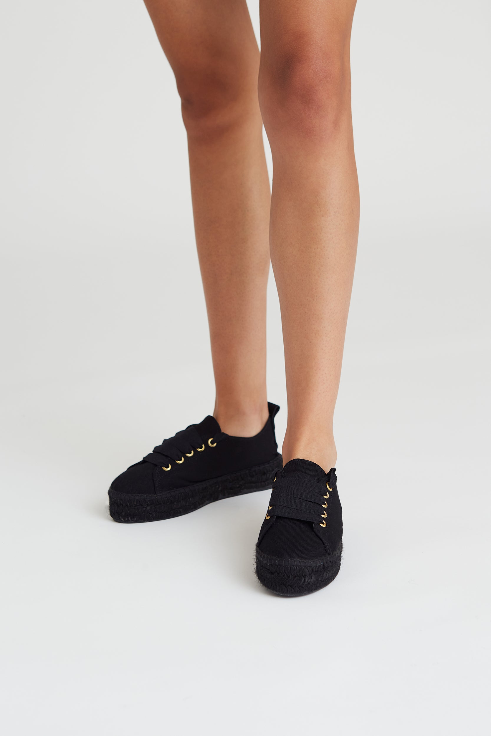 Total Black Sneaker Espadrilles â JUTELAUNE